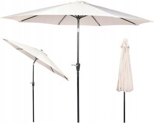 Āra lietussargs Funfit Garden, bēšs, 300 cm цена и информация | Зонты, маркизы, стойки | 220.lv