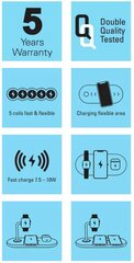 Беспроводное зарядное устройство Sandberg 3в1 441-29 цена и информация | Зарядные устройства для телефонов | 220.lv