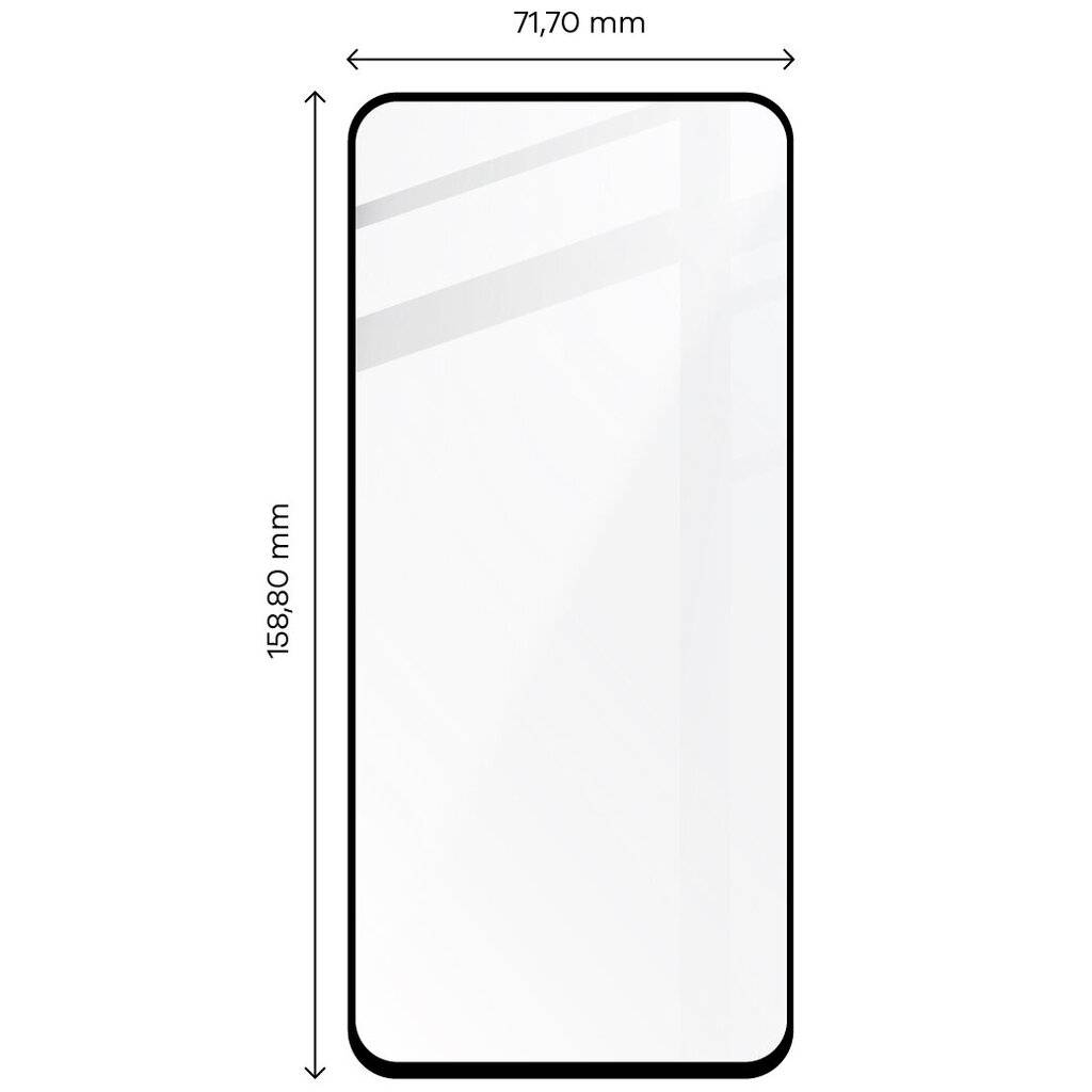 Rūdīts stikls Bizon Glass Edge 2 Xiaomi Redmi Note 12 Pro 4G/11 Pro 4G/5G melns цена и информация | Ekrāna aizsargstikli | 220.lv