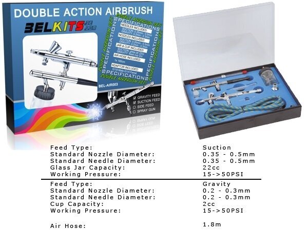 Aerogrāfs BEL-AIR003 cena un informācija | Modelēšanas un zīmēšanas piederumi | 220.lv