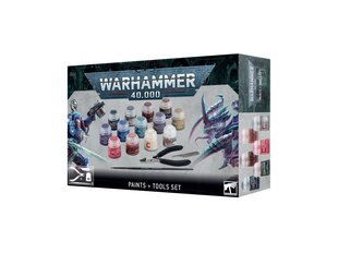 Krāsu un instrumentu komplekts Warhammer 40,000: Paints + Tools Set, 60-12 cena un informācija | Konstruktori | 220.lv