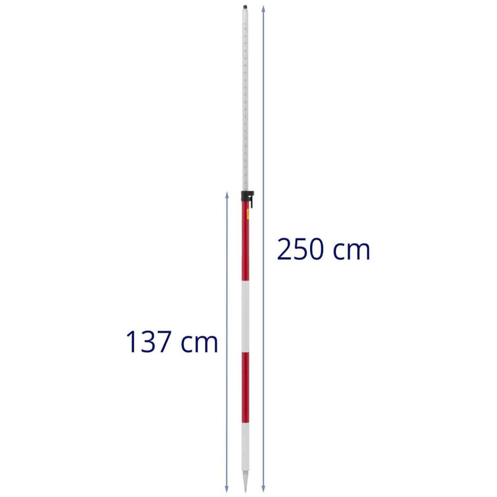 Ģeodēziskais stabs spoguļprizmai, salokāms, dia. 32mm garums 2,5m cena un informācija | Rokas instrumenti | 220.lv