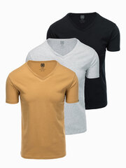 T-krekls vīriešiem Ombre Clothing z29 121508-7, dažādu krāsu, 3.gab. цена и информация | Мужские футболки | 220.lv