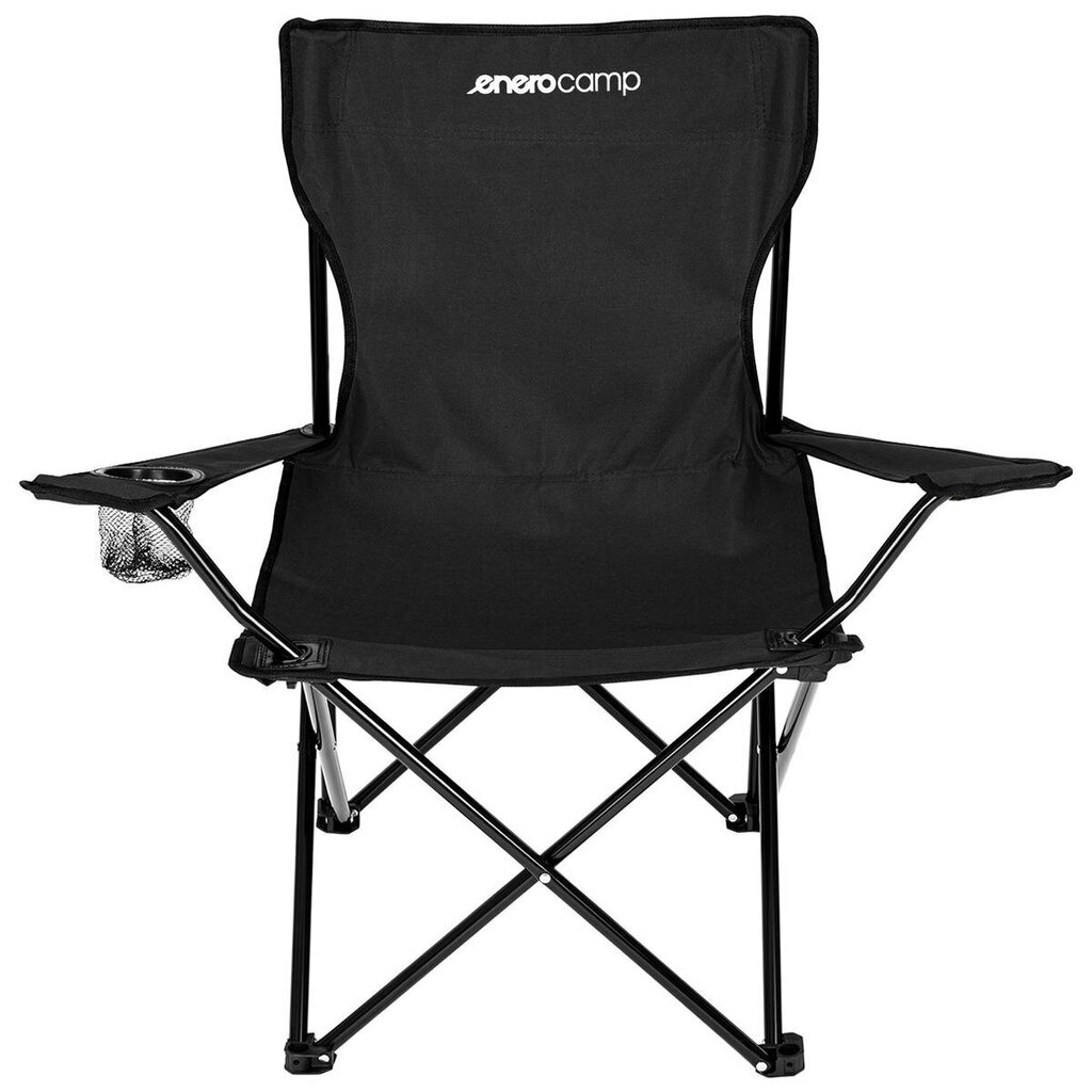 Saliekamais krēsls Enero Camp, 50x50x80cm, melns cena un informācija |  Tūrisma mēbeles | 220.lv