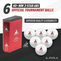 мячи для настольного тенниса joola prime 6шт, белые цена и информация | Мячи для настольного тенниса | 220.lv