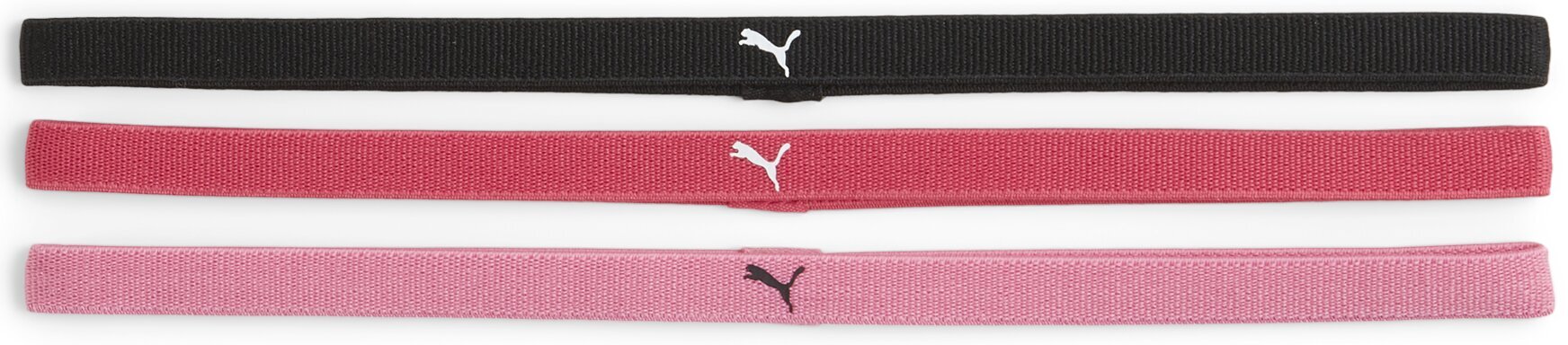 Puma Galvas Saites AT Sportbands Womens (3pcs) Black Pink 053491 23 053491 23 cena un informācija | Sporta apģērbs sievietēm | 220.lv