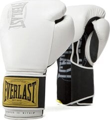Кожаные боксерские тренировочные перчатки Everlast 1910 Classic, белые цена и информация | Боевые искусства | 220.lv