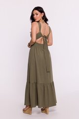 B245 Расклешенное платье с капюшоном - зеленый милитари цена и информация | Платья | 220.lv