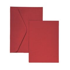 Заготовки для открыток и конвертов, 5 шт., красные цена и информация | Канцелярия | 220.lv