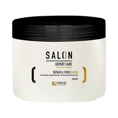 Интенсивная регенерирующая маска CeCe Salon Repair & Force для поврежденных, сухих и ломких волос, 250 мл цена и информация | Средства для укрепления волос | 220.lv