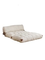 Dīvāns-gulta Fold Teddy, smilšu krāsā cena un informācija | Dīvāni | 220.lv