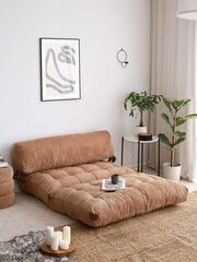 Dīvāns-gulta Fold Kadife, smilšu krāsā цена и информация | Диваны | 220.lv