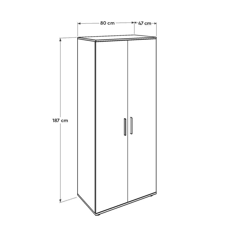 Skapis Grd-320-Bb-1, balts cena un informācija | Skapji | 220.lv