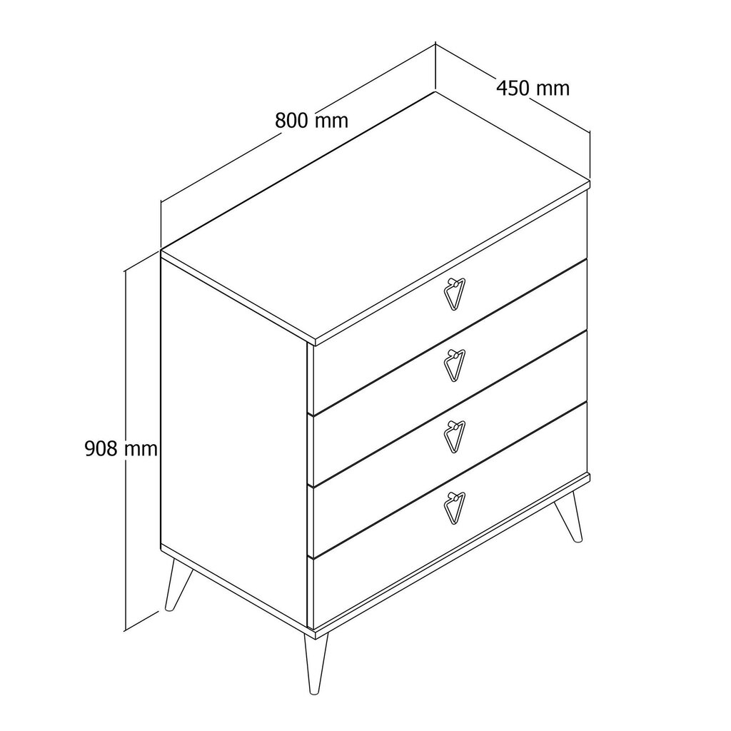 Kumode Versa-Ce 3612, brūna cena un informācija | Kumodes | 220.lv