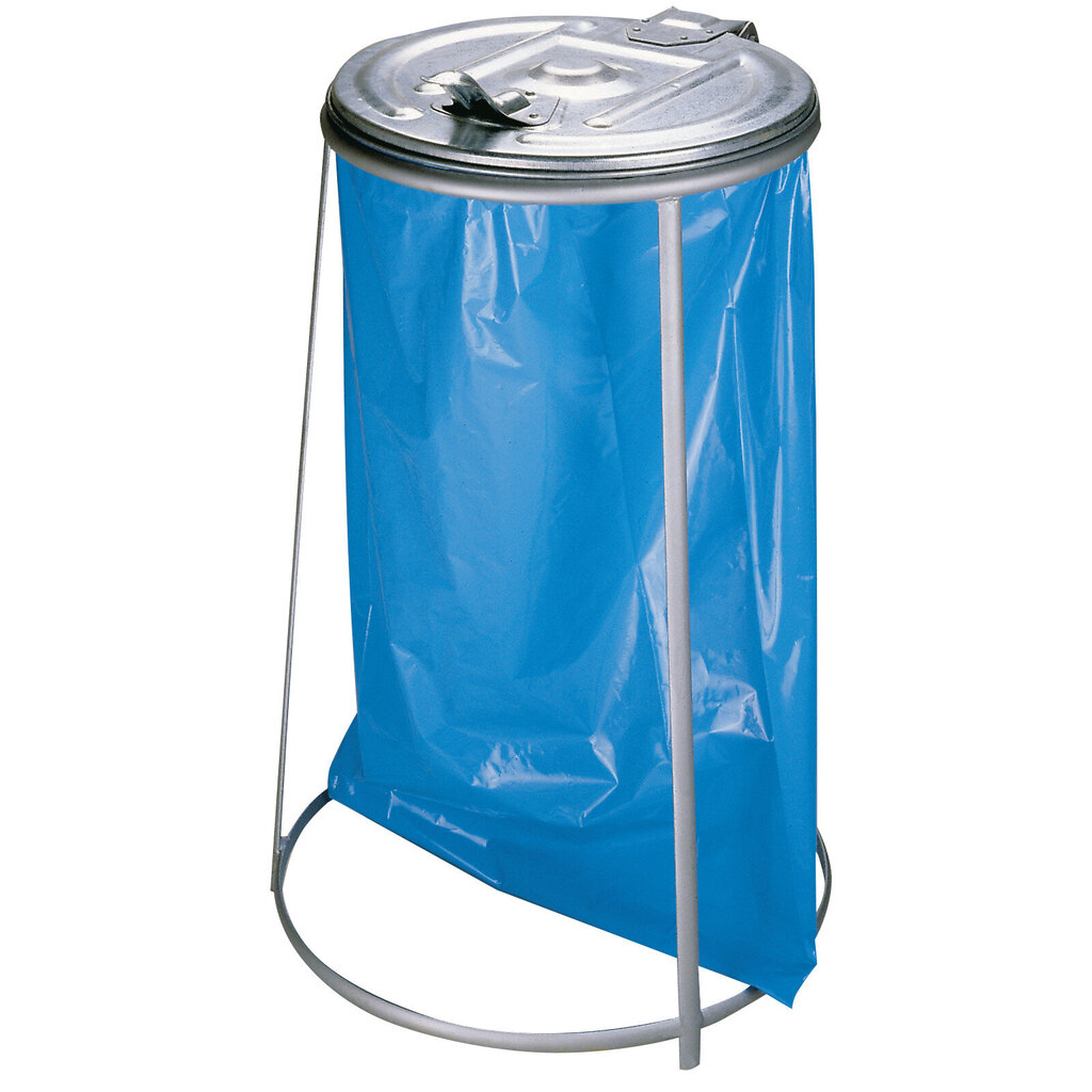 Metāla statīvs atkritumu maisiem ar dzelzs pārsegu, 120l цена и информация | Miskastes maisi | 220.lv