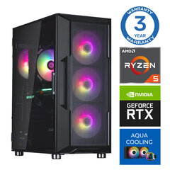 Intop Aqua Ryzen 5 7600X 16GB DDR5 1TB SSD M.2 NVME+2TB RTX3060 12GB no-OS cena un informācija | Stacionārie datori | 220.lv