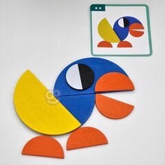 Koka Montessori puzle 55 gabaliņi, Woopie cena un informācija | Attīstošās rotaļlietas | 220.lv