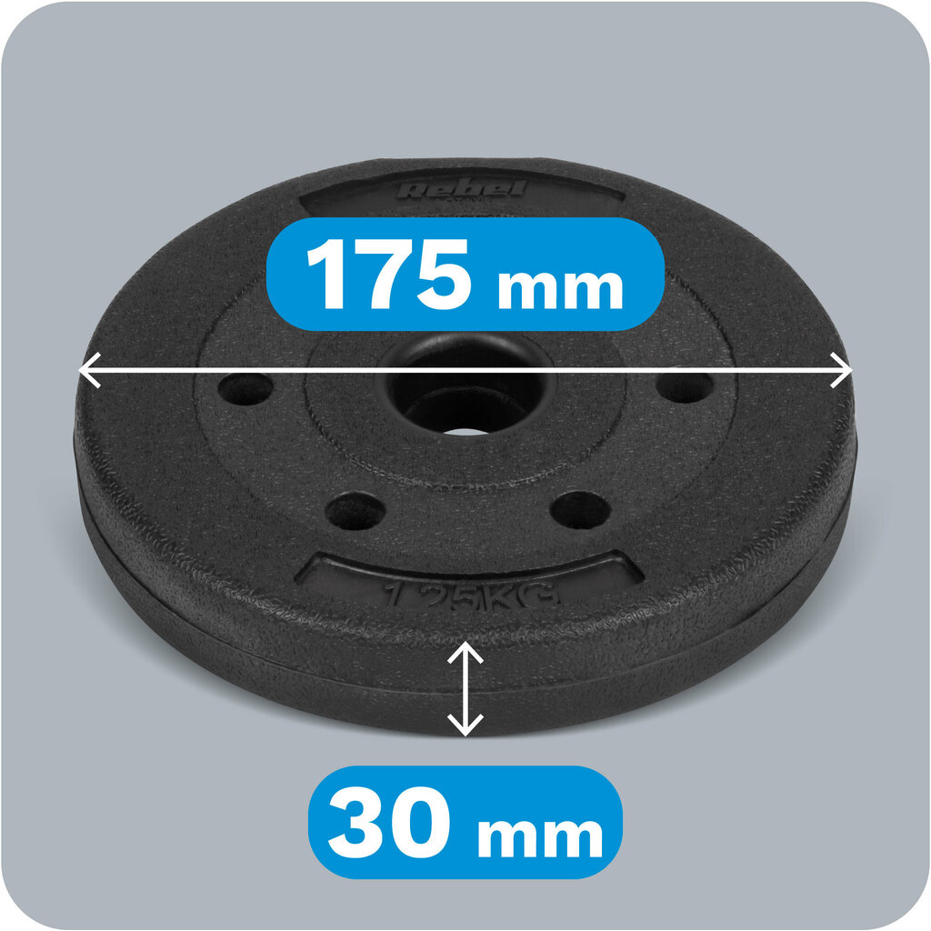 Atsvaru komplekts, 4x1,25 kg cena un informācija | Svari, hanteles, stieņi | 220.lv