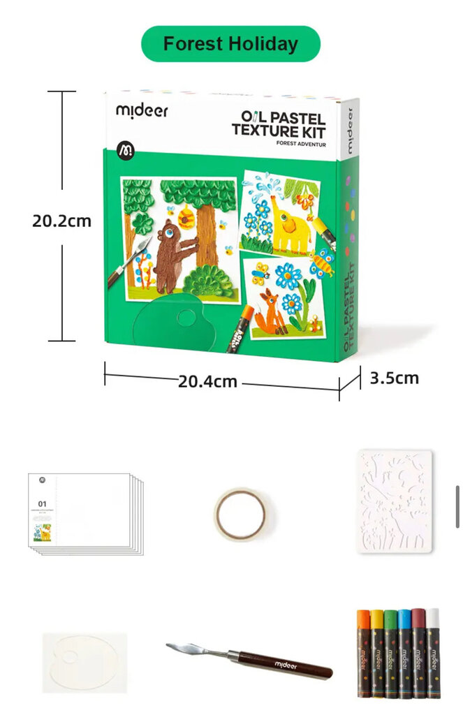 Pasteļu krāsu komplekts Mideer cena un informācija | Modelēšanas un zīmēšanas piederumi | 220.lv