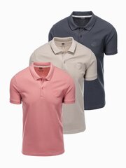 Polo krekli vīriešiem Ombre Clothing z28, dažādas krāsas, 3 gab. цена и информация | Мужские футболки | 220.lv