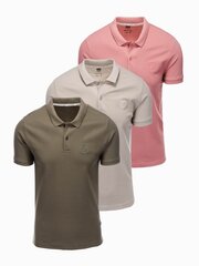 Polo krekls vīriešiem Ombre Clothing z28 v5, dažādas krāsas, 3 gab. цена и информация | Мужские футболки | 220.lv