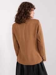 темно-коричневый женский блейзер с рукавом 3/4 adela цена и информация | Женские пиджаки | 220.lv