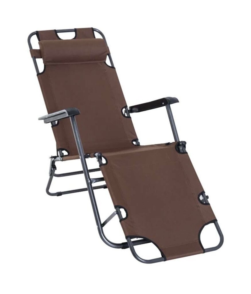 Sauļošanās krēsls ar spilvenu cena un informācija | Sauļošanās krēsli | 220.lv