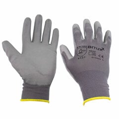 рабочие перчатки с полиуретановым покрытием - bituxx, размер s цена и информация | Рабочие перчатки | 220.lv