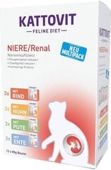 Kattovit Feline Diet Niere/Renal komplekts pieaugušiem kaķiem, 12x85 g цена и информация | Консервы для котов | 220.lv