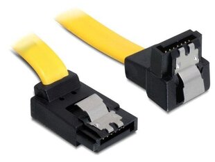 Delock Cable SATA 6 Gb/s up/down metal 50 cm yellow cena un informācija | Kabeļi un vadi | 220.lv