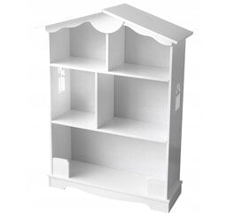 Книжный шкаф в форме домика, белый цена и информация | Полки для книг и игрушек | 220.lv
