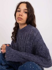 Женский темно-синий свитер с косами цена и информация | Женские кофты | 220.lv