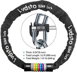 Tērauda velosipēda slēdzene Lydsto YM-CHS01 cena un informācija | Velo slēdzenes | 220.lv