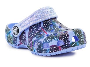 Crocs iešļūcenes bērniem Classic Butterfly Clog T Moon Jelly 208300-5Q7 30406-484, zils цена и информация | Детские тапочки, домашняя обувь | 220.lv