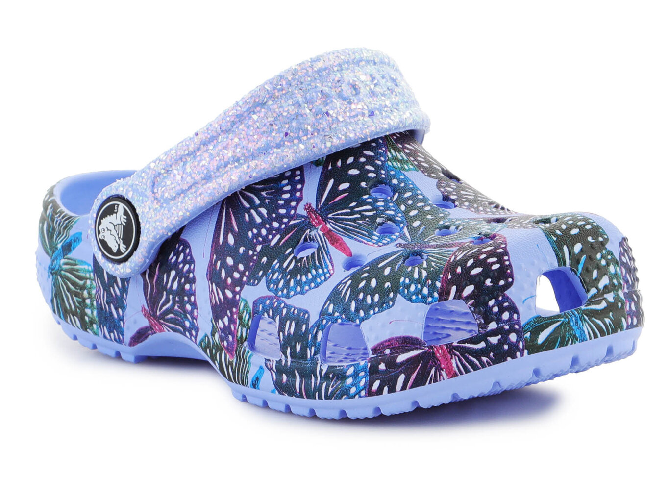 Crocs iešļūcenes bērniem Classic Butterfly Clog T Moon Jelly 208300-5Q7 30406-484, zils cena un informācija | Bērnu čības, maiņas apavi | 220.lv