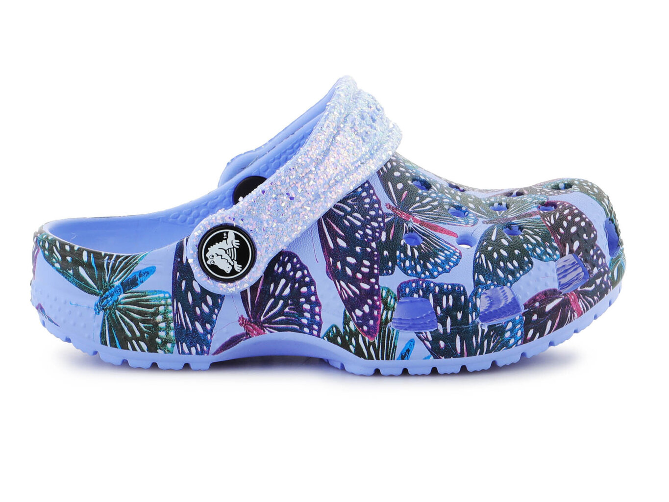 Crocs iešļūcenes bērniem Classic Butterfly Clog T Moon Jelly 208300-5Q7 30406-484, zils cena un informācija | Bērnu čības, maiņas apavi | 220.lv