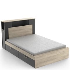 Кровать Aatrium Life 140x190/200 см, коричневый/черный цвет цена и информация | Кровати | 220.lv