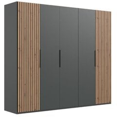 5-дверный шкаф Aatrium Andorra, черный/коричневый цвет цена и информация | Шкафы | 220.lv