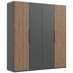 Шкаф 4-дверный Aatrium Andorra, черный/коричневый цвет цена и информация | Шкафы | 220.lv