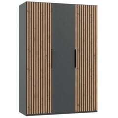 Шкаф 3-дверный Aatrium Andorra, черный/коричневый цвет цена и информация | Шкафы | 220.lv