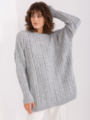 Женский серый свитер с косами цена и информация | Женские кофты | 220.lv