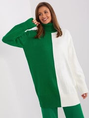 Džemperis sievietēm, zaļš/balts cena un informācija | Sieviešu džemperi | 220.lv