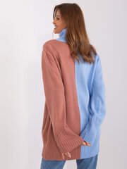 Женский синий свитер с высоким воротником цена и информация | Женские кофты | 220.lv