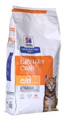 Hill's Prescription Diet Feline c/d Urinary Care pieaugušiem kaķiem, ar vistu, 8 kg cena un informācija | Sausā barība kaķiem | 220.lv