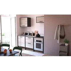 Augšējais virtuves skapītis Aatrium Chili, 64x35x35 cm, brūns/melns cena un informācija | Virtuves skapīši | 220.lv