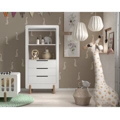 Шкаф для детской комнаты Smile, 88x57x180 см, белый цена и информация | Полки для книг и игрушек | 220.lv