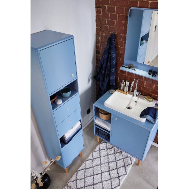 Vannas istabas skapītis Tenzo Color Bath, 40x34x158 cm, zils цена и информация | Vannas istabas skapīši | 220.lv
