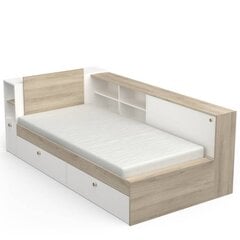 Односпальная кровать Aatrium Life Function, 90x190/200 см, коричневая/белая цена и информация | Лежаки | 220.lv