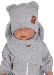 Шапка для младенцев Zyzio&Zuzia, серая цена и информация | Шапки, перчатки, шарфики для новорожденных | 220.lv