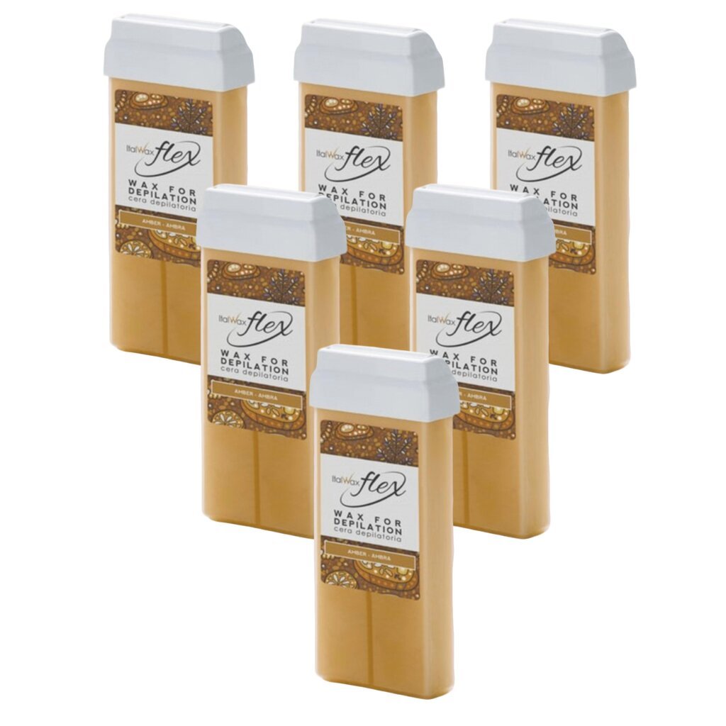 Vaska kārtridžs ItalWax Flex Amber, 6x100 ml цена и информация | Depilācijas līdzekļi, vaksācijas piederumi | 220.lv